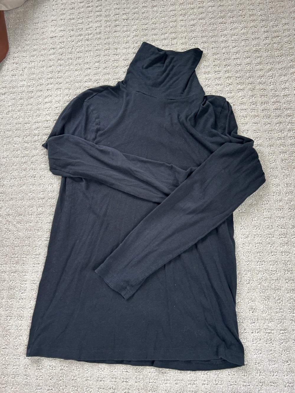J. Crew Black tissue tee Long Sleeve Turtleneck Top